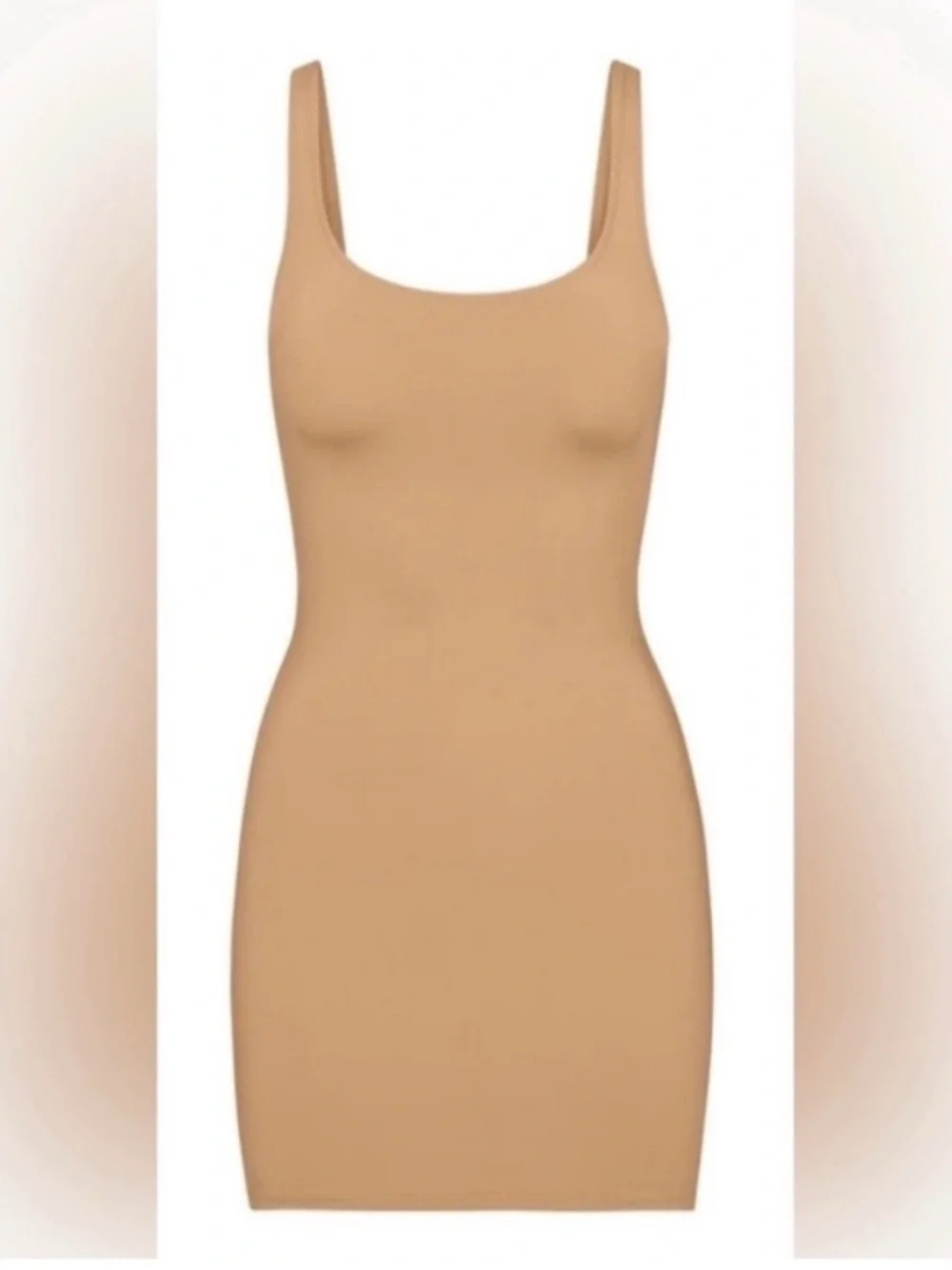 Skims NWT Signature Swim Tank Dress Size Small Mini Ochre Nude Cover-up